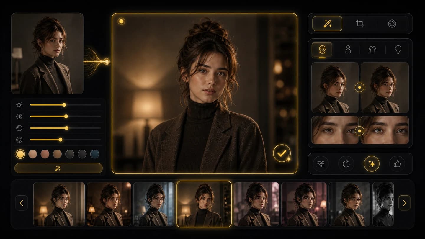 Generated AI girl portrait review and refinement step
