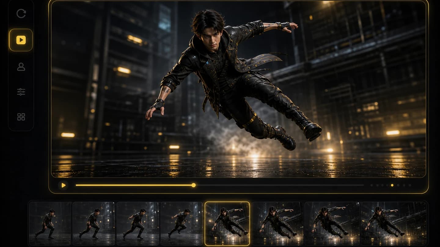 Generated AI motion control video preview