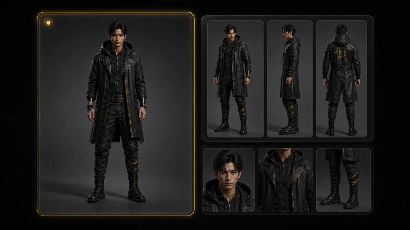 Character image used as the visual reference for motion control