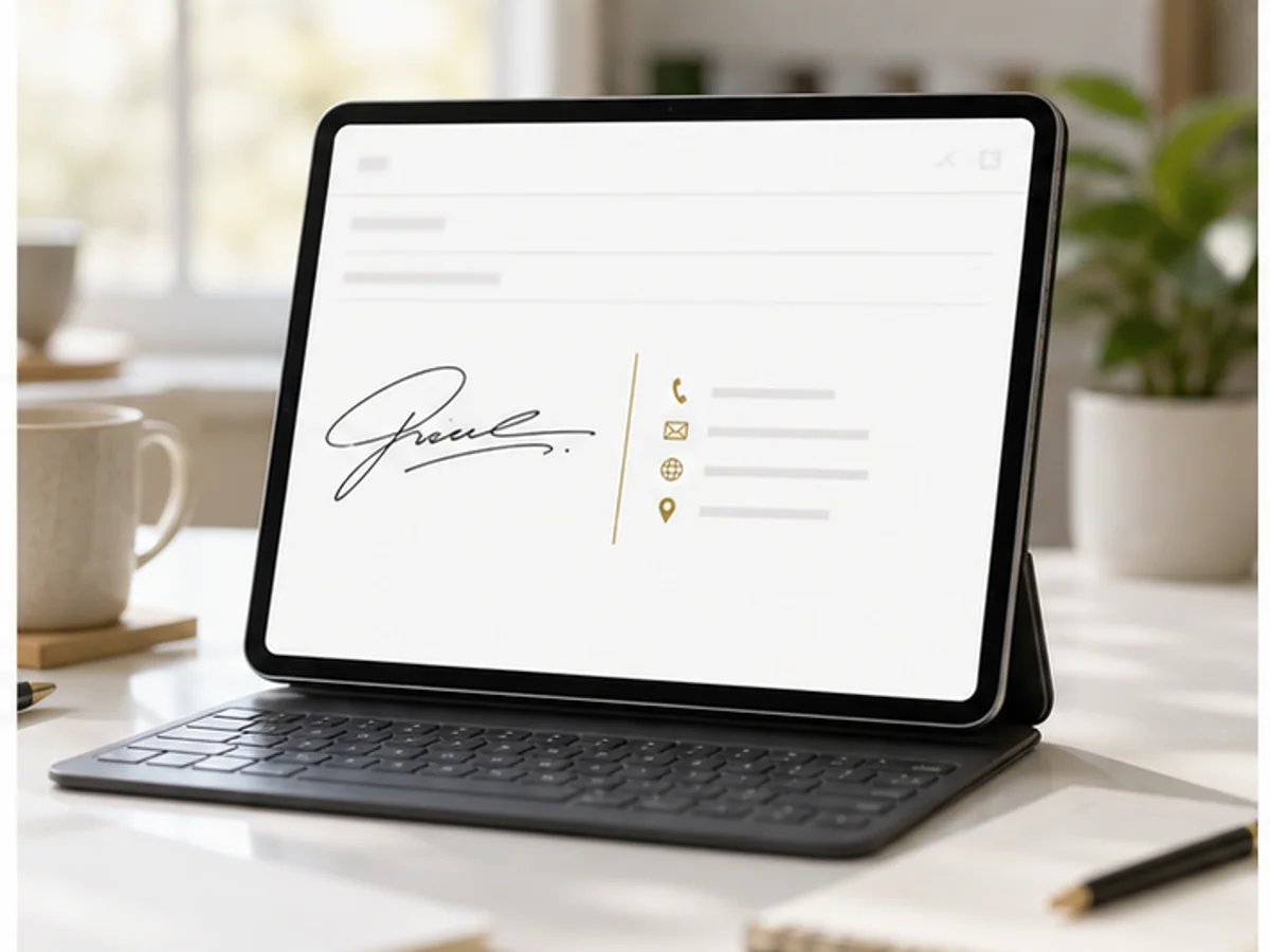 AI Signature Generator step: Generate and pick a direction