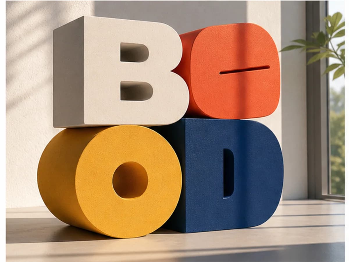 Bold Text Generator feature: Material-driven lettering