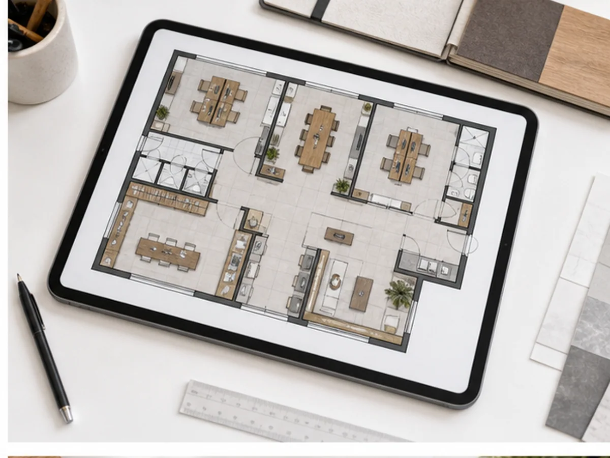 Floor Plan Generator showcase example: Family home blueprint