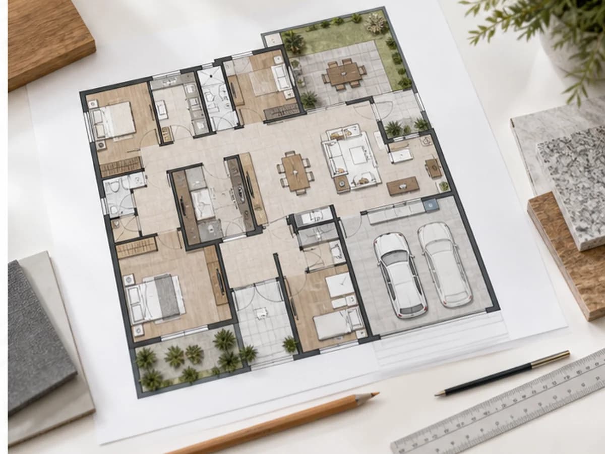 Floor Plan Generator showcase example: Studio office plan