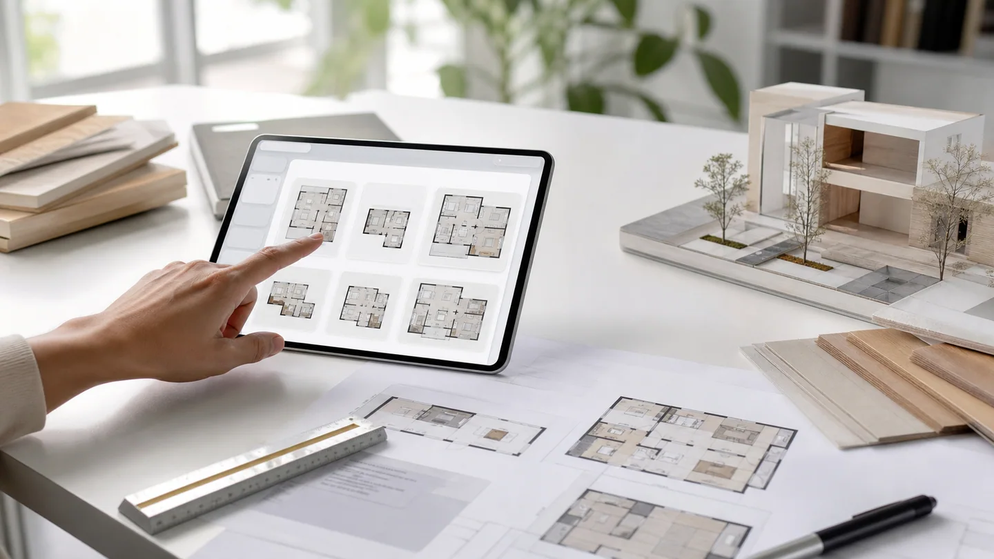 Aspect ratio setting step for floor plan generation
