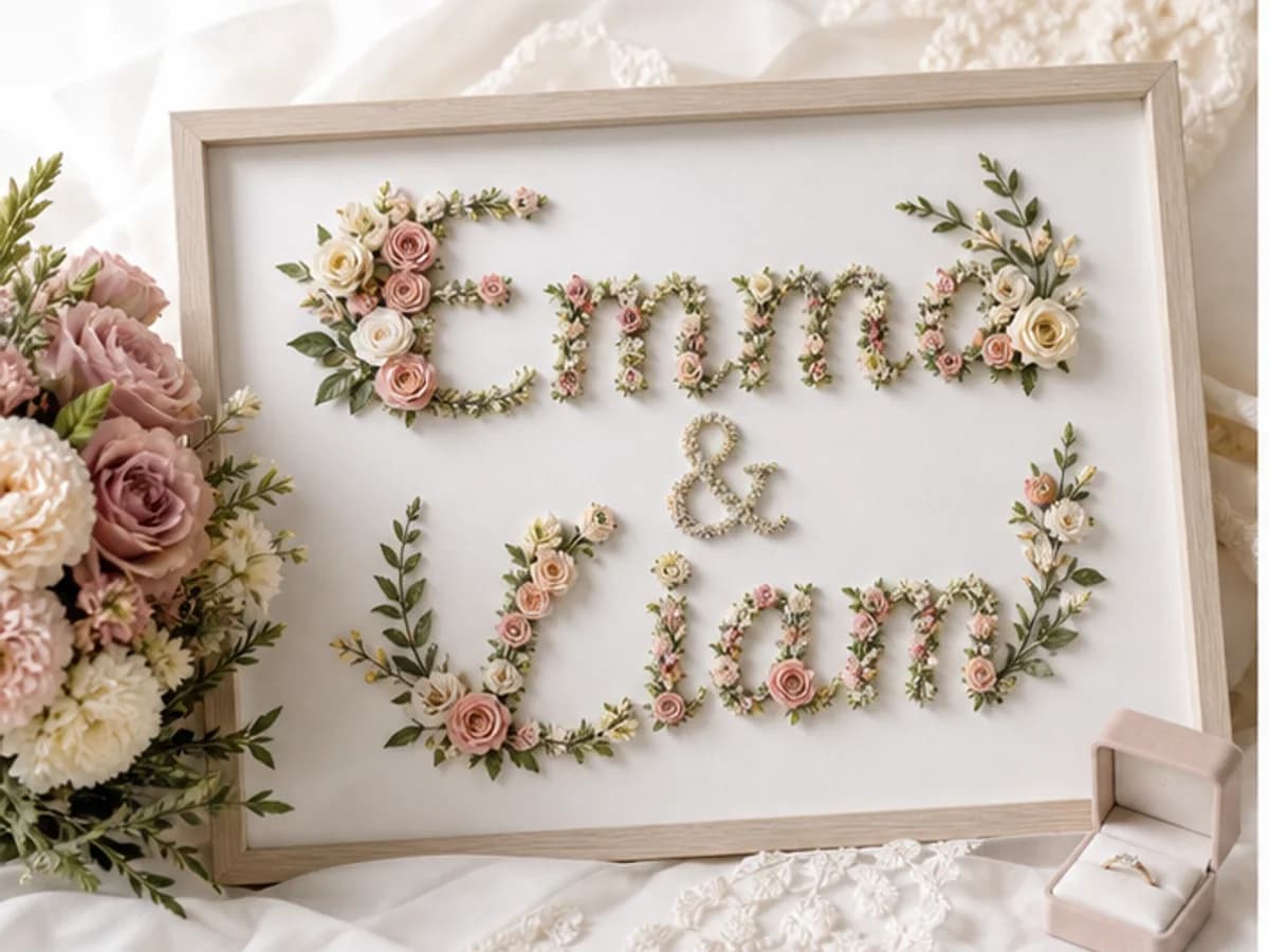 Name into Flowers feature: Flowers matched to the message