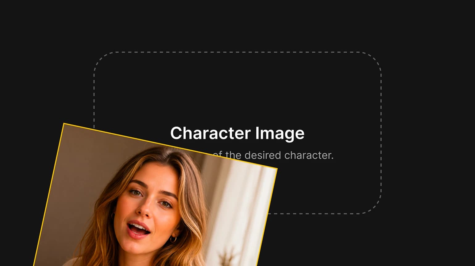 Character reference image step for an AI character swap workflow